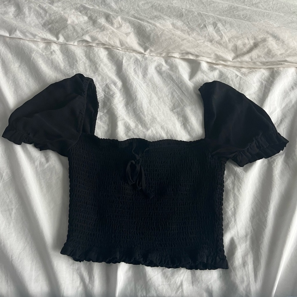 Aritzia Black Crop Top